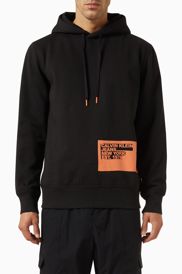 

Stencil Logo Hoodie in Cotton, Black