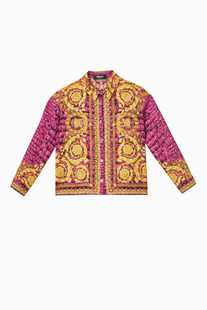 

Barocco-Print Shirt in Silk, Multicolour