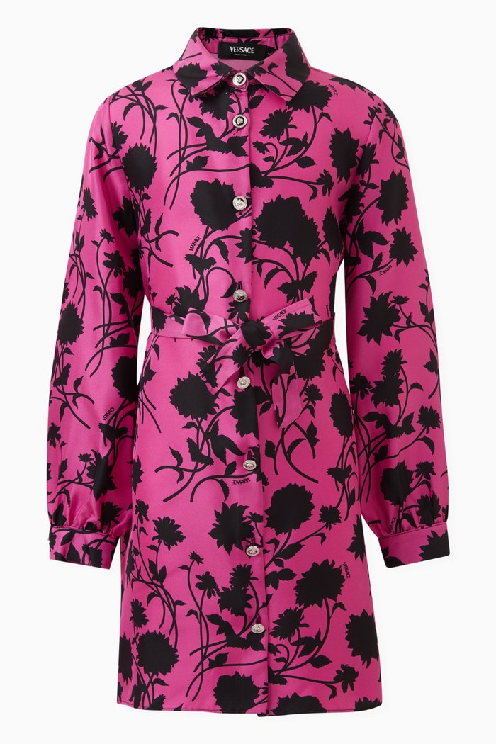 

Floral Print Dress in Silk, Multicolour