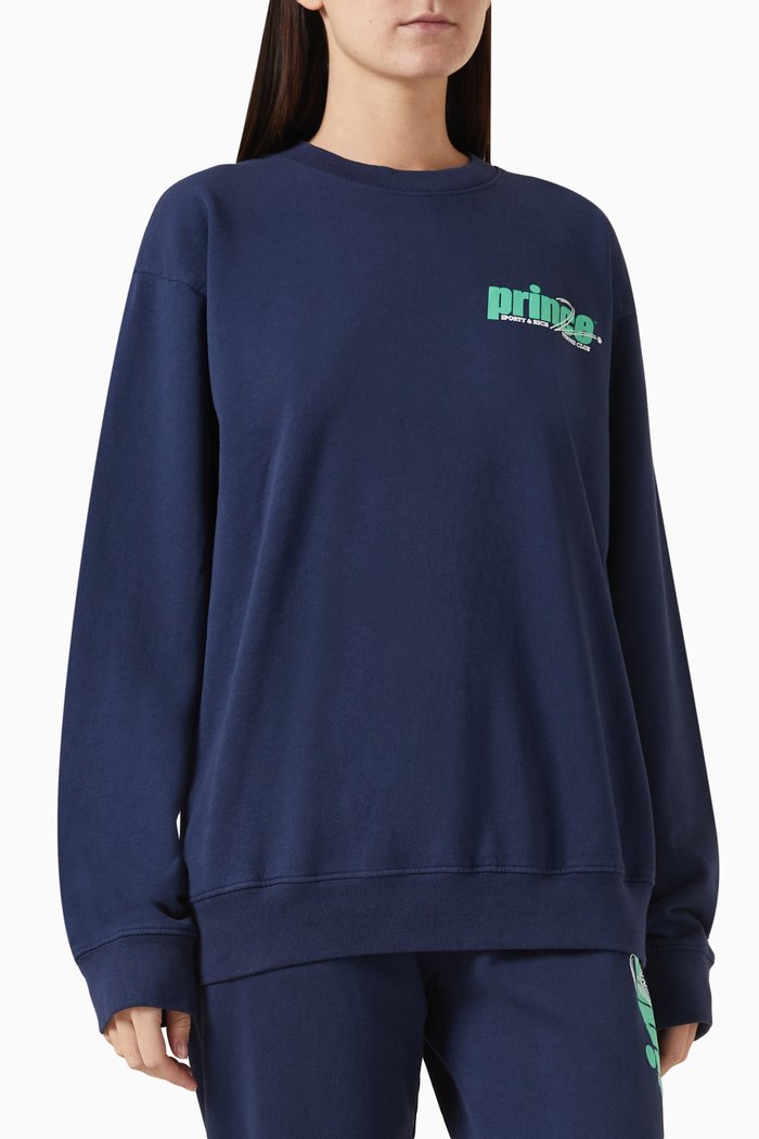 

x Prince Rebound Crewneck Sweatshirt in Cotton, Blue