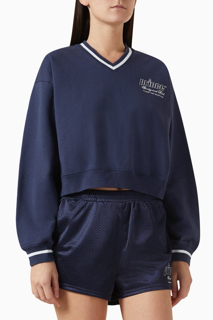 

Prince Health Embroidered Sweatshirt in Cotton, Blue