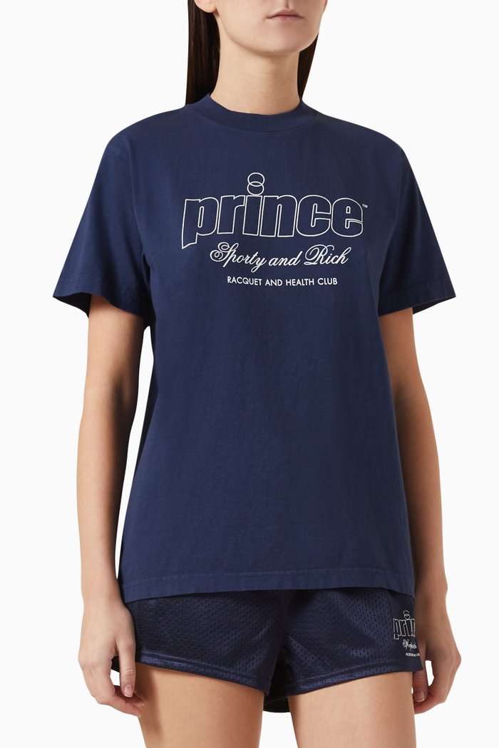 x Prince Health T-shirt in Cotton, Blue