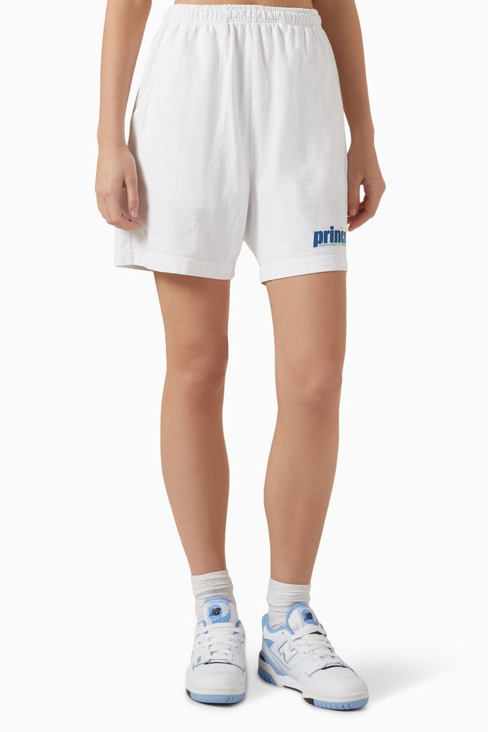 

x Prince Rebound Gym Shorts in Cotton, White