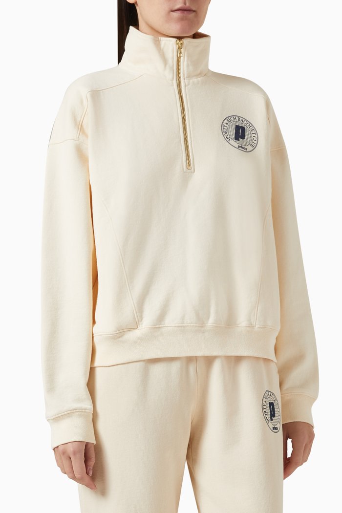 

x Prince Net Quarter Zip Sweatshirt, Neutral