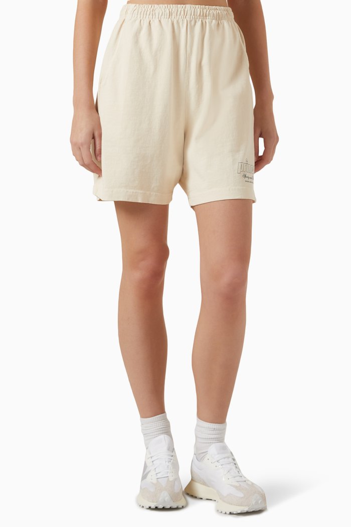x Prince Health Gym Shorts in Cotton, Neutral