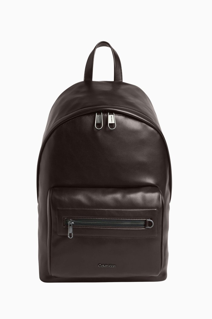 

Elevated Campus Logo Backpack in Faux-leather, Brown