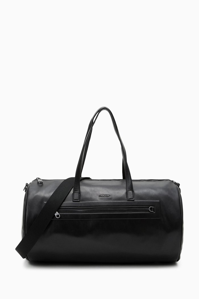 

Duffle Bag in Faux Leather, Black