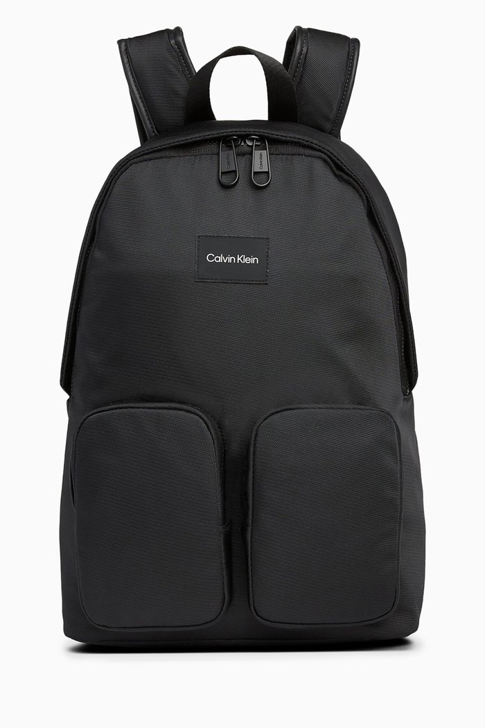 

Round Backpack in Recycled-polyester, Black