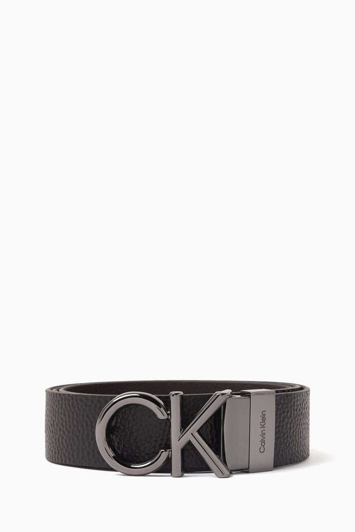 

Reversible Belt in Leather, Black