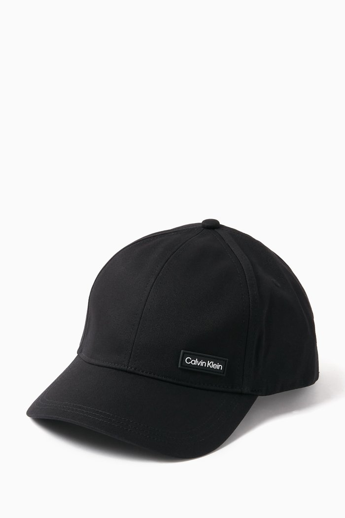 

Essential Logo Patch Baseball Cap in Cotton, Black