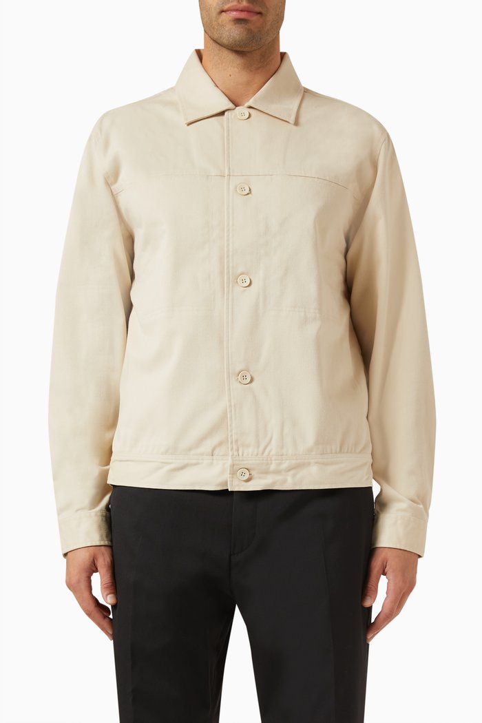 

Overshirt in Brushed-cotton, Neutral