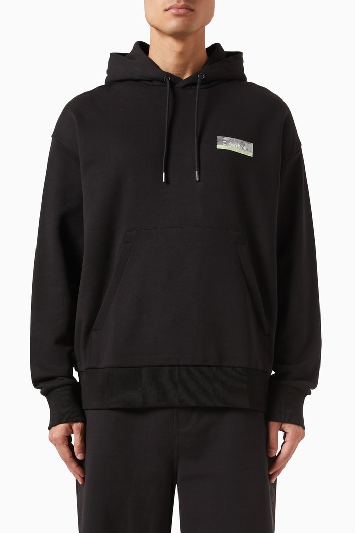 

Future Graphic Hoodie in Cotton-jersey, Black