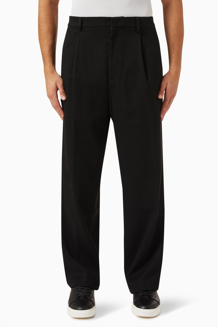 

Wide-leg Pants, Black