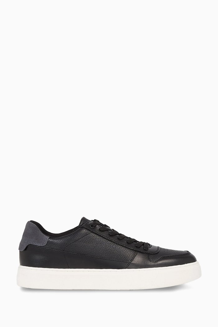 

Low-top Sneakers in Faux Leather, Black