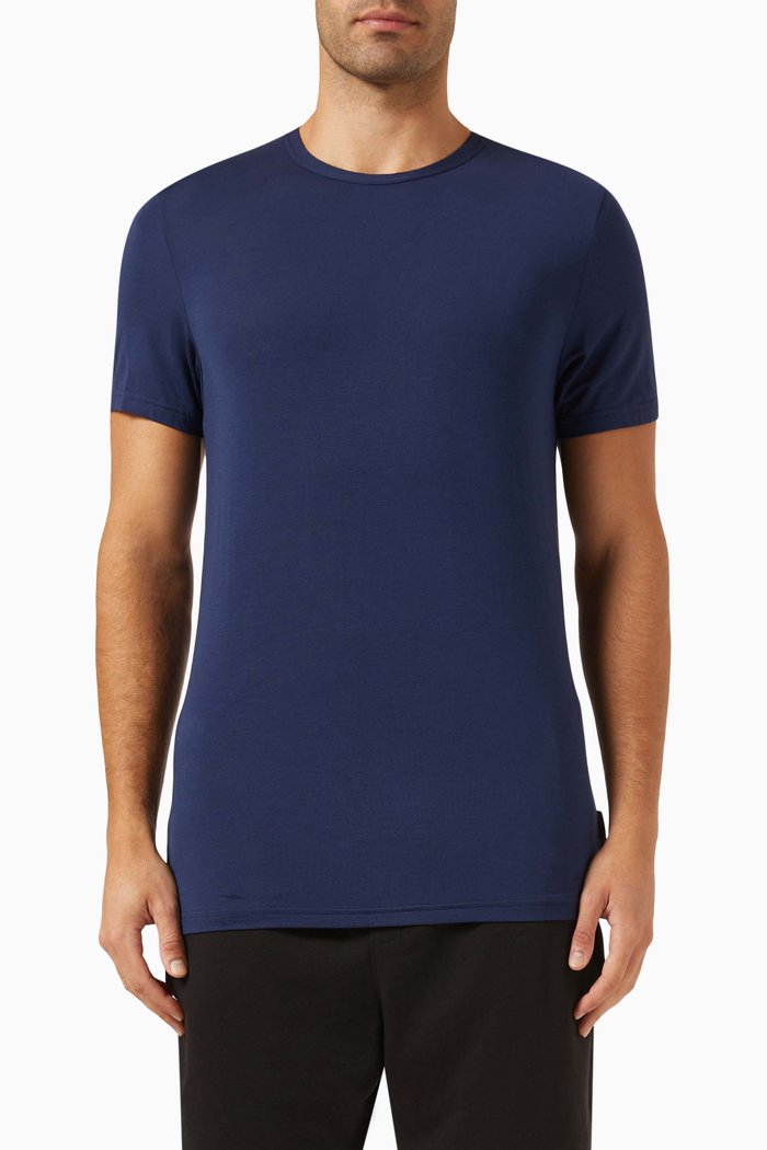 

Ultra Soft Pyjama T-shirt in Modal-jersey, Blue