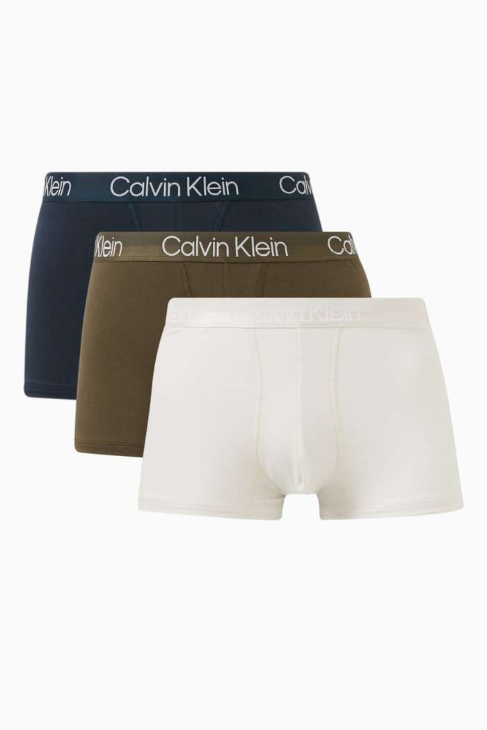 

Logo Trunks in Cotton, Set of 3, Multicolour