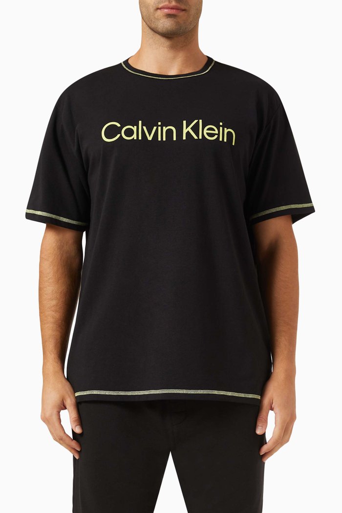 

Future Shift Pyjama T-shirt in Cotton, Black