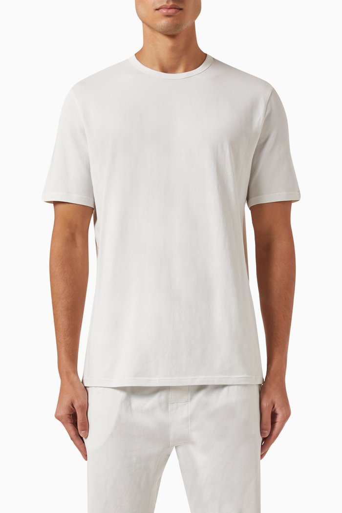 

Pyjama T-shirt in Cotton-stretch, Grey