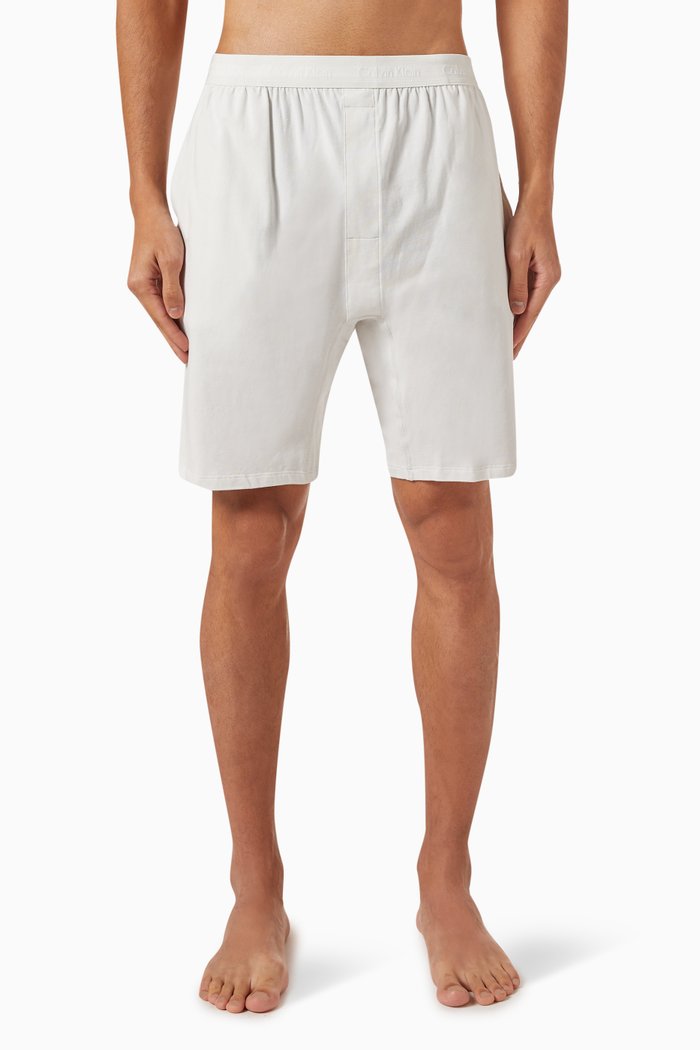

Pyjama Shorts in Cotton-stretch, Grey
