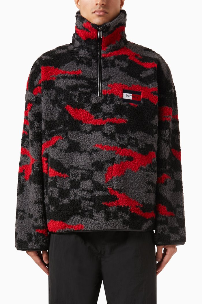 

Quarter Zip Sweatshirt in Polar-fleece, Grey