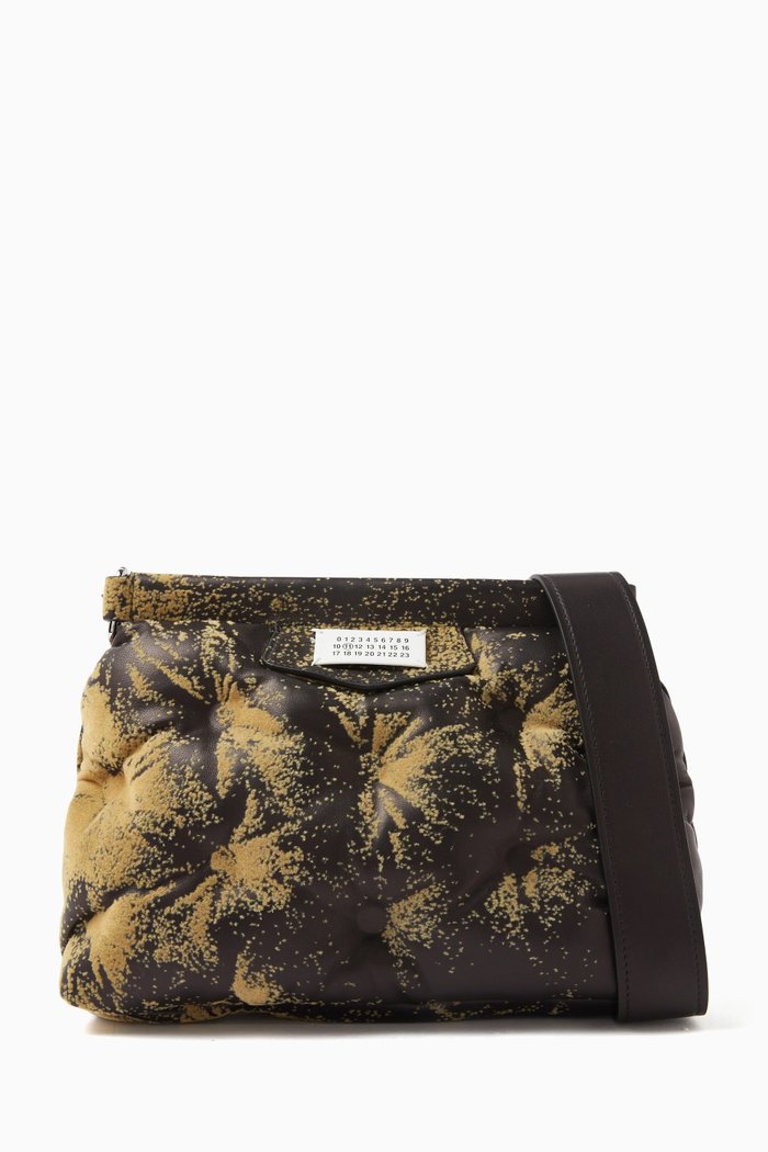 

Glam Slam Shoulder Bag in Quilted Leather, Black