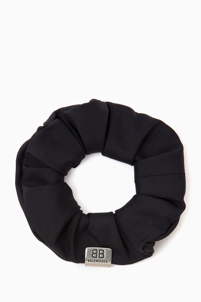 

Holli S Scrunchie in Upcycled-nylon, Black