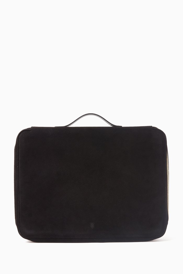 

15 Laptop Case in Suede, Black