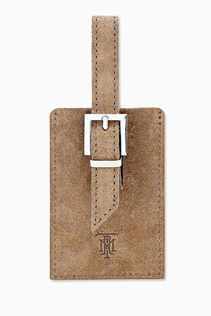 

Luggage Tag in Suede, Neutral