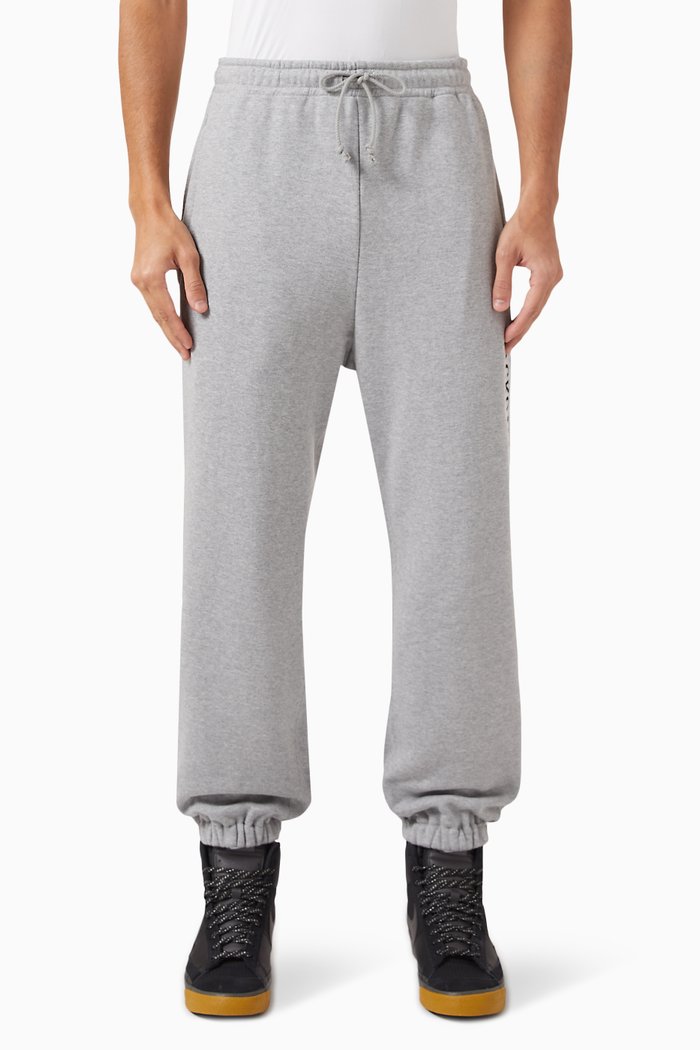 

Logo-embroidered Sweatpants in Cotton-knit, Grey