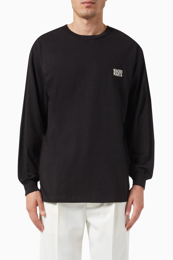 

Tim Lehi Logo Long-sleeve T-shirt in Cotton, Black