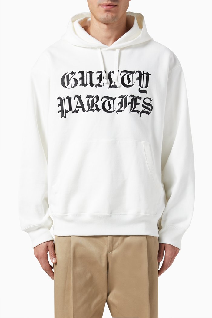 

Logo-print Hoodie in Cotton, White