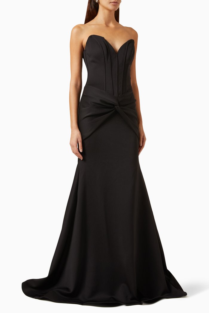 

Strapless Corset Gown, Black