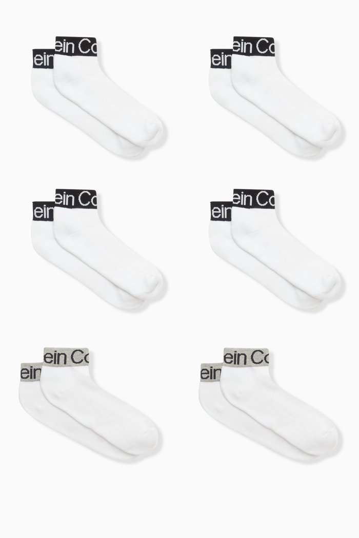 

Drake Logo Ankle Socks, Set of 6, White