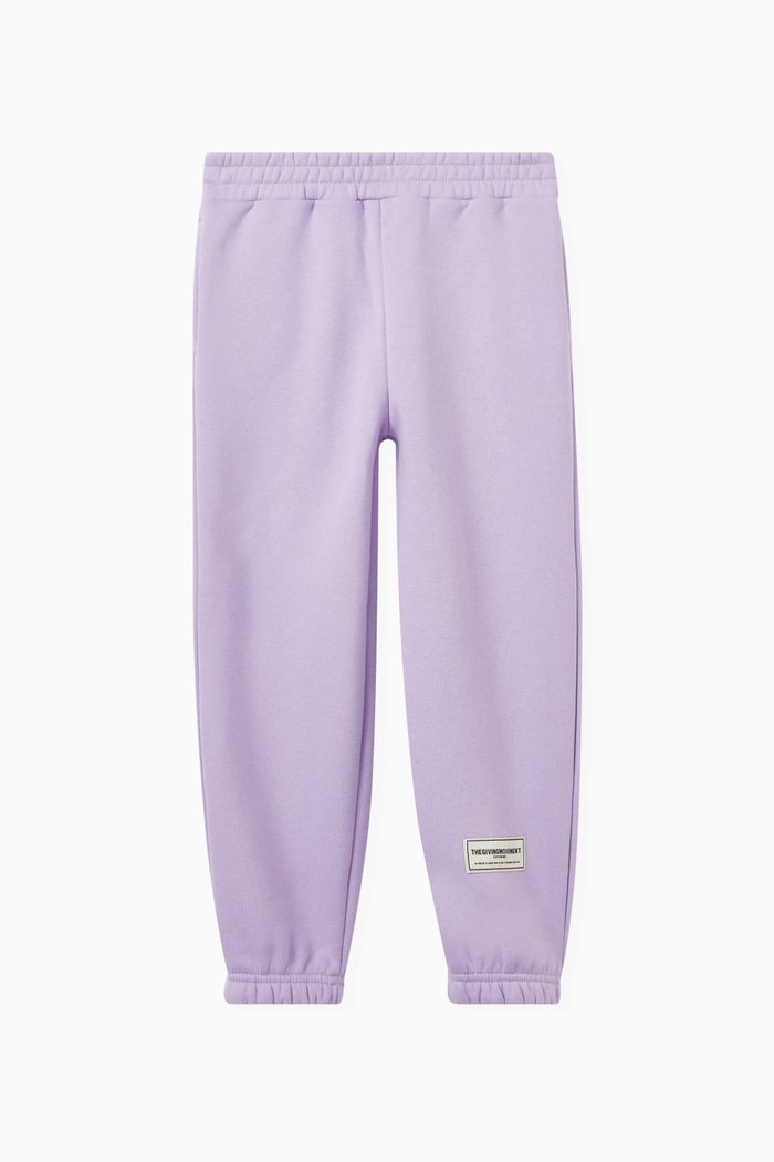 Logo Sweatpants in Organic Cotton, Purple