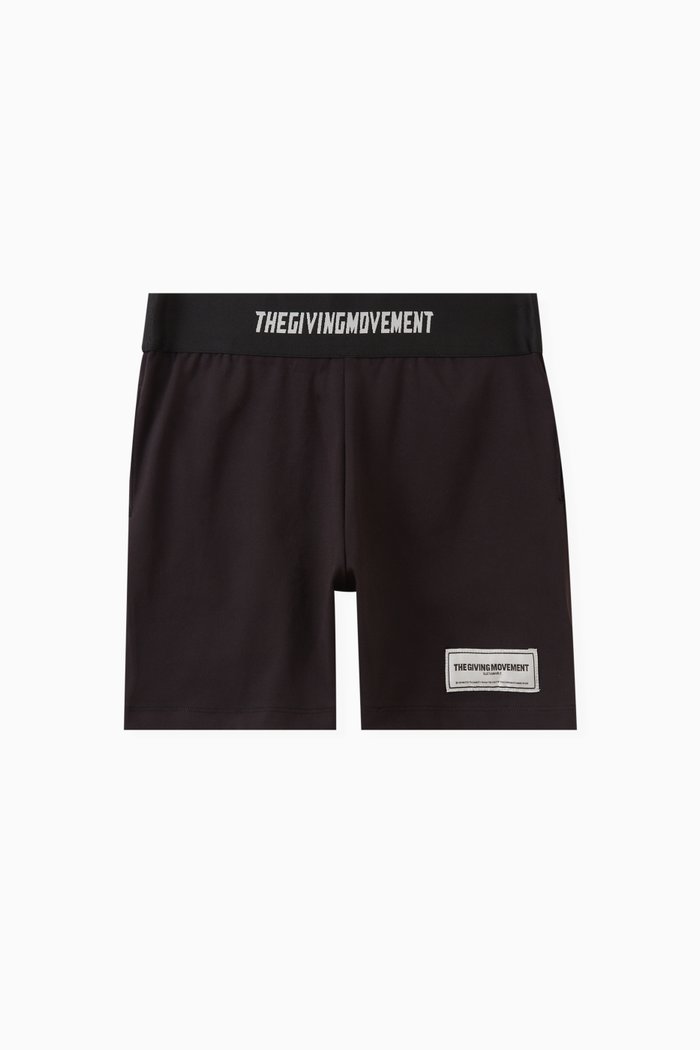 

Logo Tape Biker Shorts in Recycled Softskin100©, Black
