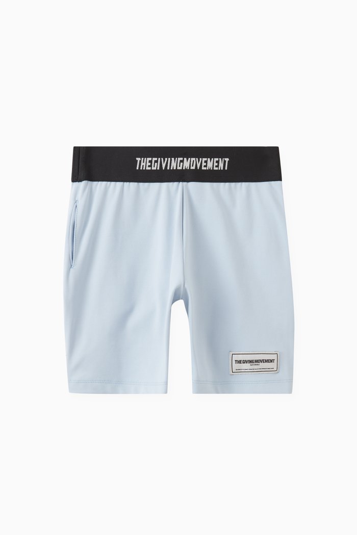 

Logo Tape Biker Shorts in Recycled Softskin100©, Blue