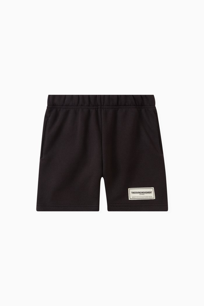 

Lounge Shorts in Organic-cotton Blend, Black