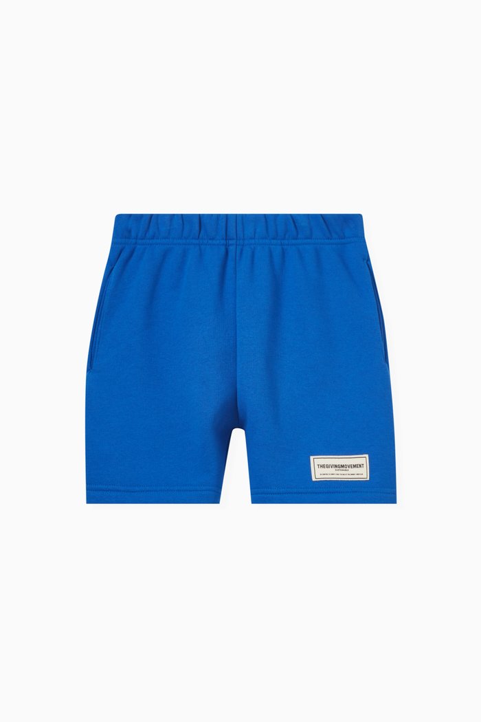 

Lounge Shorts in Organic-cotton Blend, Blue