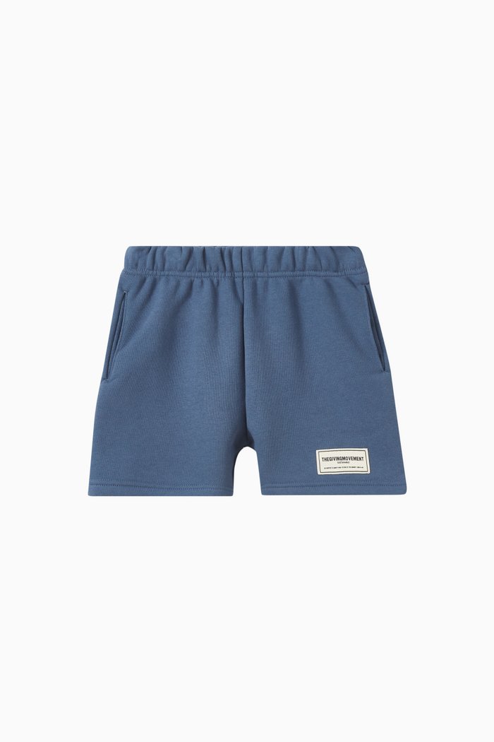 

Lounge Shorts in Organic-cotton Blend, Blue