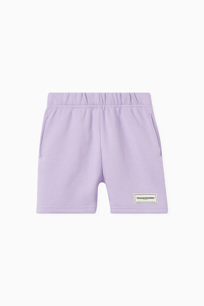 

Lounge Shorts in Organic-cotton Blend, Purple