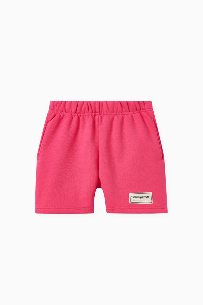 

Lounge Shorts in Organic-cotton Blend, Pink