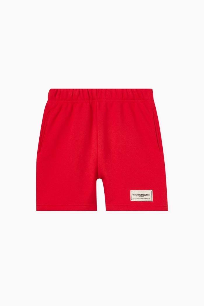 

Lounge Shorts in Organic-cotton Blend, Red