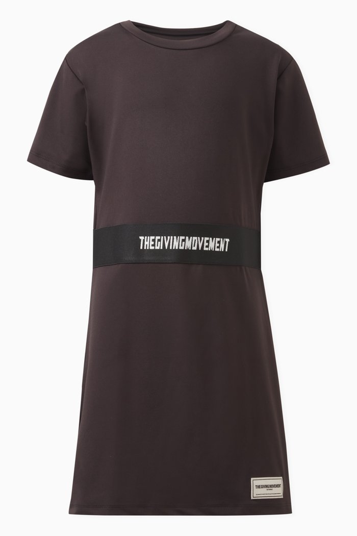 

Logo Tape Dress in Light Softskin100©, Black