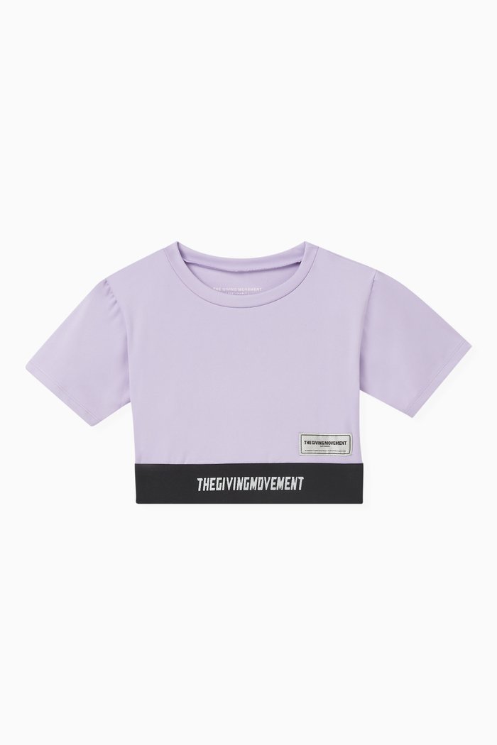 

Logo Tape Crop Top in Light Softskin100©, Purple