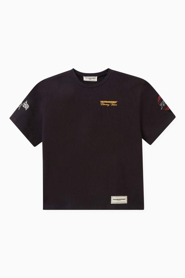 

Oversized Biker T-shirt in COTTONSEY100©, Black