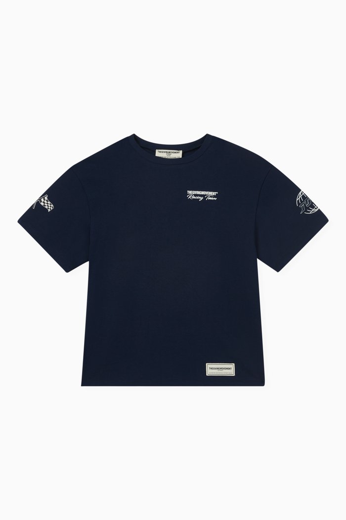 

Oversized Biker T-shirt in COTTONSEY100©, Blue