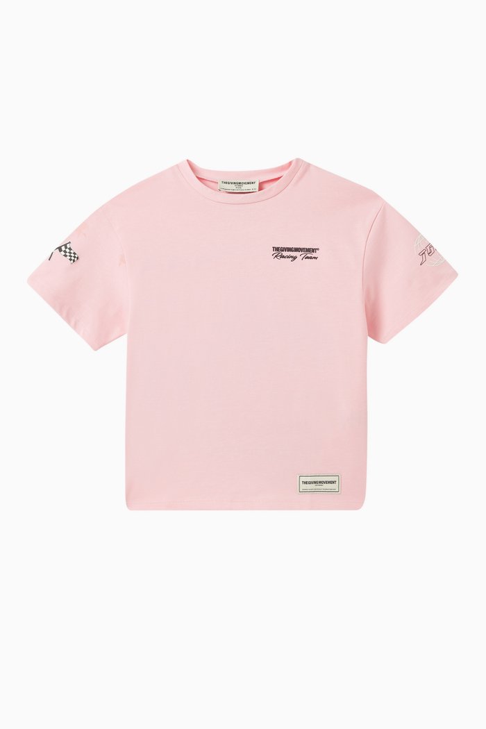 Oversized Biker T-shirt in COTTONSEY100©, Pink