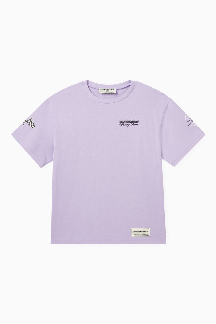 

Oversized Biker T-shirt in COTTONSEY100©, Purple