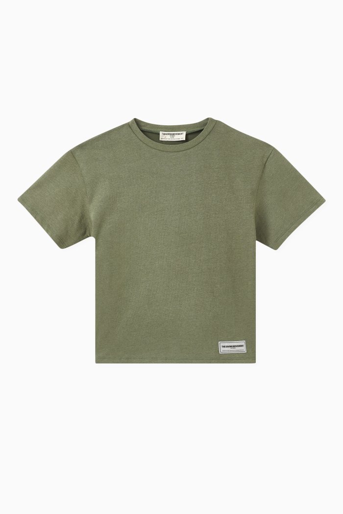 

Oversized T-shirt in Organic Cotton, Green