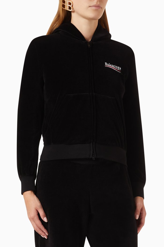 

Logo Printed Hoodie in Cotton, Black